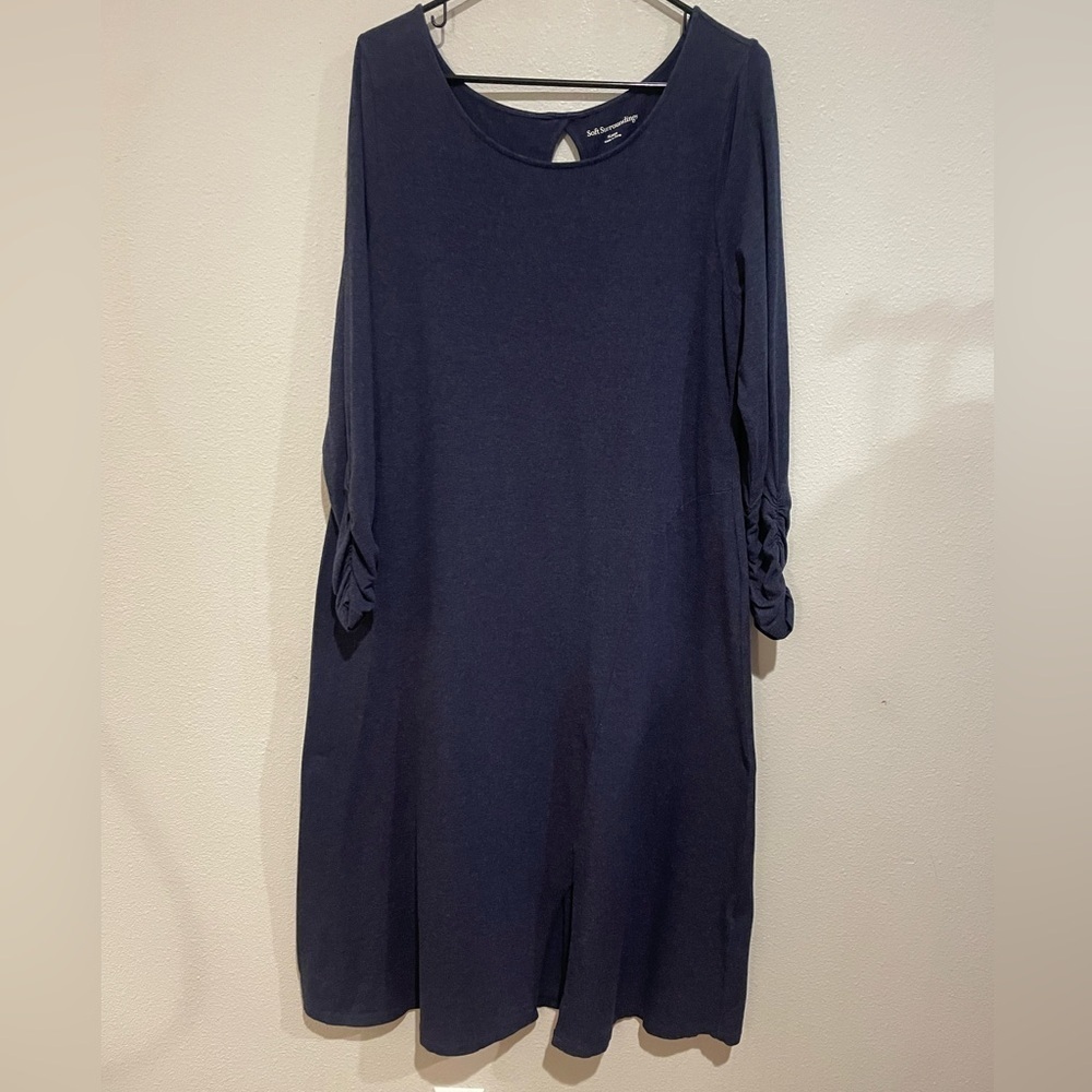 Soft Surroundings Deep Blue Knit dress